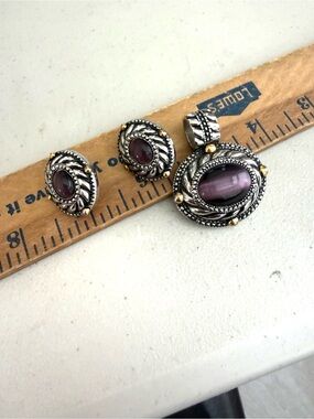 Vintage ClipOn And Pendant Set
